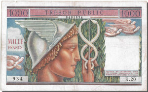 1000 francs Trésor Public type 1955