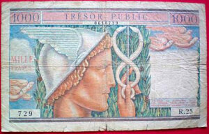 1000 francs Trésor Public type 1955