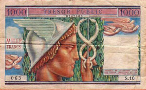 1000 francs Trésor Public type 1955