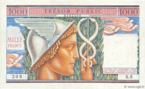 1000 francs Trésor Public type 1955