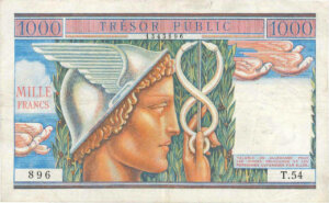 1000 francs Trésor Public type 1955