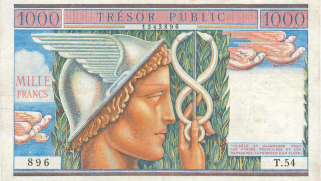 1000 francs Trésor Public type 1955