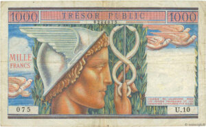 1000 francs Trésor Public type 1955