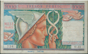 1000 francs Trésor Public type 1955