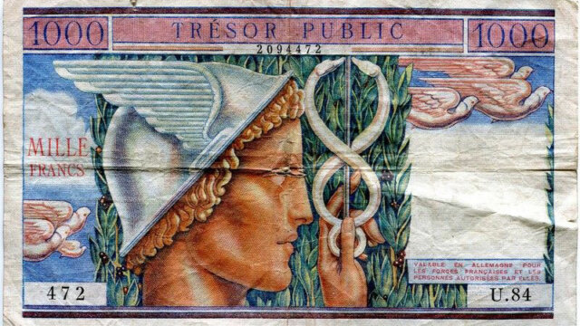 1000 francs Trésor Public type 1955