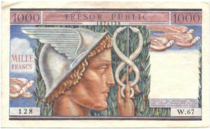 1000 francs Trésor Public type 1955