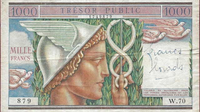 1000 francs Trésor Public type 1955