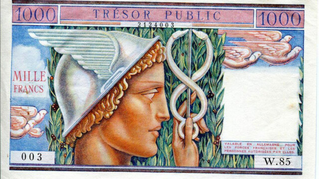 1000 francs Trésor Public type 1955