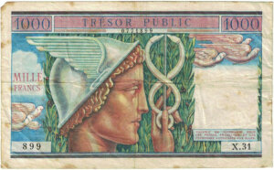 1000 francs Trésor Public type 1955