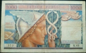 1000 francs Trésor Public type 1955