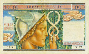 1000 francs Trésor Public type 1955