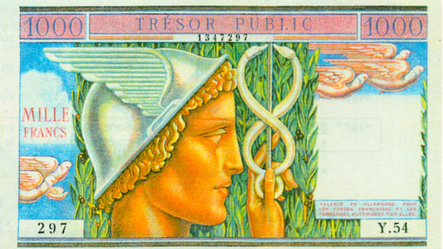 1000 francs Trésor Public type 1955