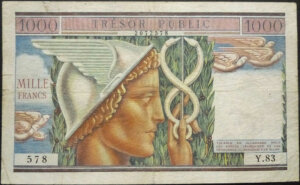 1000 francs Trésor Public type 1955