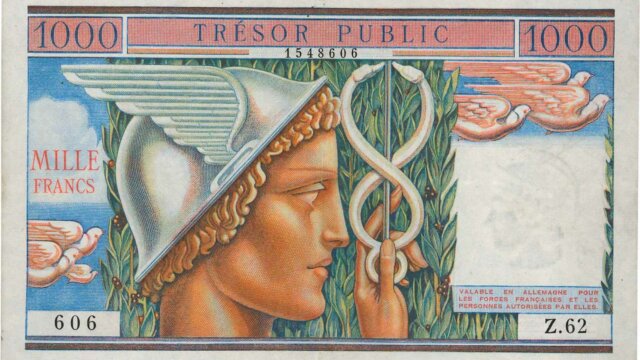 1000 francs Trésor Public type 1955