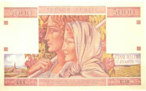 5000 francs Trésor Public type 1955