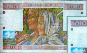 5000 francs Trésor Public type 1955