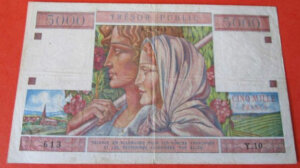 5000 francs Trésor Public type 1955