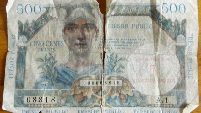 5NF sur 500 francs Trésor Public type 1960