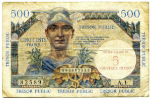 5NF sur 500 francs Trésor Public type 1960