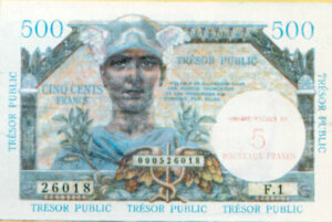 5NF sur 500 francs Trésor Public type 1960