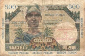 5NF sur 500 francs Trésor Public type 1960