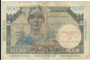 5NF sur 500 francs Trésor Public type 1960