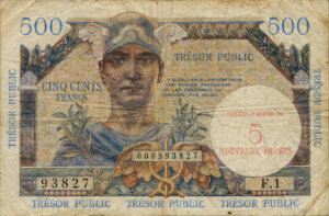 5NF sur 500 francs Trésor Public type 1960