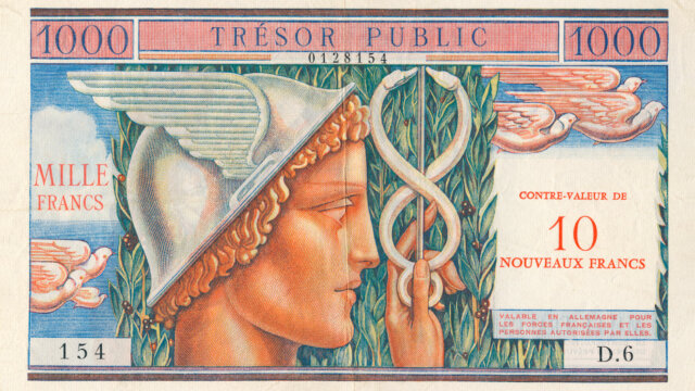 10NF sur 1000 francs Trésor Public type 1960