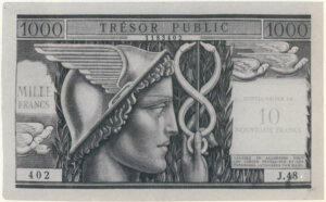 10NF sur 1000 francs Trésor Public type 1960