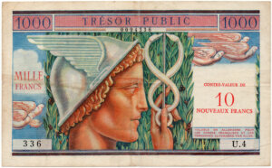 10NF sur 1000 francs Trésor Public type 1960