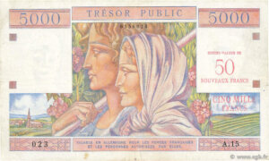 50NF sur 5000 francs Trésor Public type 1960