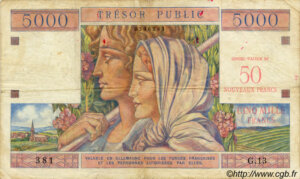 50NF sur 5000 francs Trésor Public type 1960