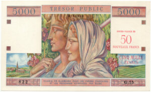 50NF sur 5000 francs Trésor Public type 1960