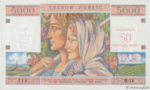 50NF sur 5000 francs Trésor Public type 1960