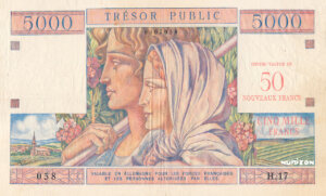 50NF sur 5000 francs Trésor Public type 1960