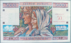 50NF sur 5000 francs Trésor Public type 1960