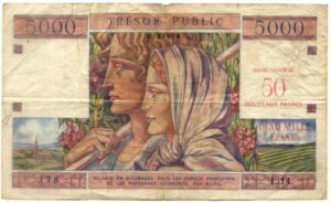 50NF sur 5000 francs Trésor Public type 1960