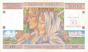 50NF sur 5000 francs Trésor Public type 1960