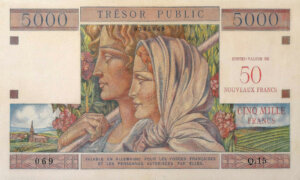 50NF sur 5000 francs Trésor Public type 1960