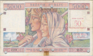 50NF sur 5000 francs Trésor Public type 1960