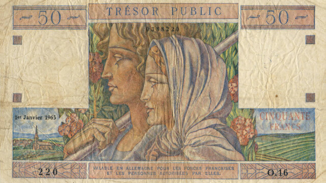 50 francs Trésor Public type 1963