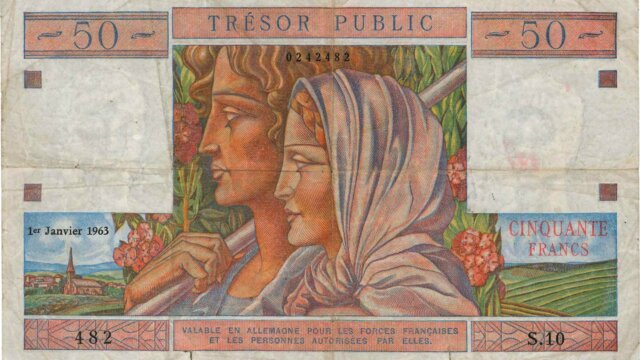 50 francs Trésor Public type 1963