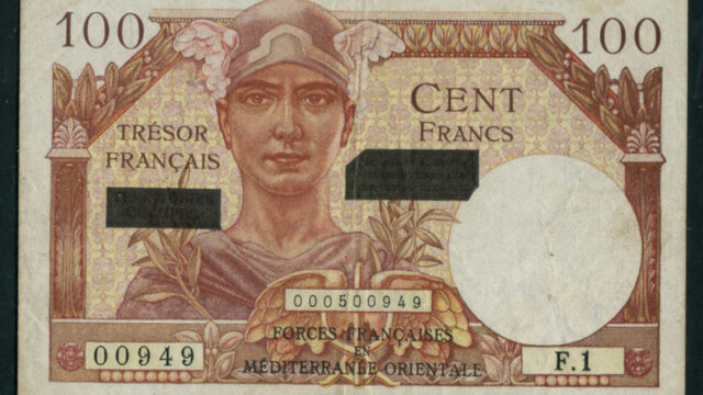 100 francs Suez type 1956