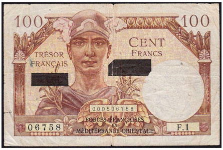 100 francs Suez type 1956