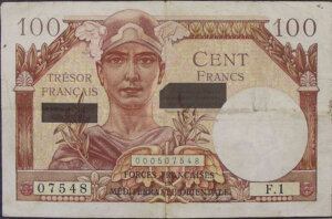 100 francs Suez type 1956