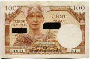 100 francs Suez type 1956