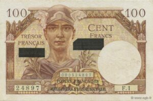 100 francs Suez type 1956