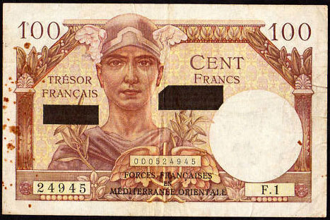 100 francs Suez type 1956