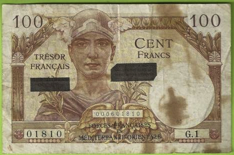 100 francs Suez type 1956