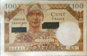 100 francs Suez type 1956